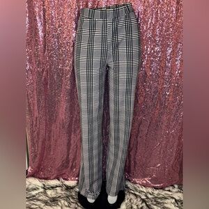 SHEIN Plaid loose straight leg pull on trouser. Very lite and Long! 34” inseam